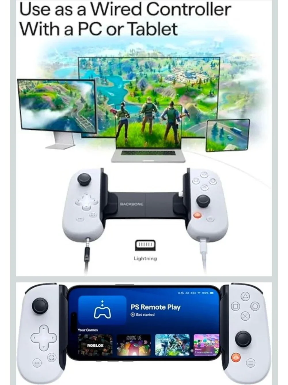 Backbone One Mobile Gaming PlayStation iPhone Ed Controller Bonus Gaming Socks S